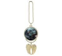 Cool Dragon Car Hanging Pendant, Zinc Alloy Rearview Mirror Charms - Relieve Visual Fatigue, Vintage Keychain Pendant, Lucky Car Interior Hanging Decoration, Golden-Style