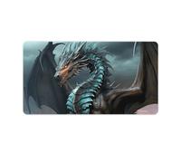 Cool Dragon Desk Mat 40X75cm, Non-Slip Rubber Base with Stitched Edges, Waterproof Desk Pad for Keyboard & Mouse, Large Mouse Pad for Office Gaming
