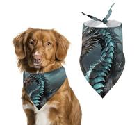Cool Dragon Dog Bandanas for Feeding Grooming, Triangle Pet Bibs Washable Pets Scarf for Cats & Dogs