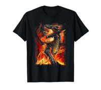 Cool Dragon Fire T Shirt Tribal Celtic Nordic Mythical Gamer T-Shirt