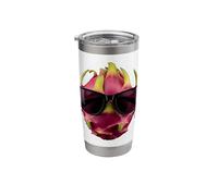 Cool Dragon Fruit Wearing Sunglasses Funny Fruit Stainless Steel Insulated Tumbler