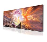 Cool Dragon Gaming Mouse Pad Large Desk Mat, 31.5x11.8 Inch Mousepad Extended Non-Slip Rubber Base Keyboard Mat with Stitched Edges for Desk Home Office