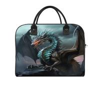 Cool Dragon Laptop Tote Bag Casual Travel Handbag Multi Pocket Shoulder Bags for Work Travel