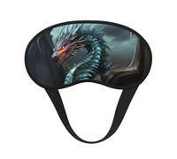 Cool Dragon Sleep Mask for Side Sleeper, Blackout Eye Mask for Women Men, Zero Pressure Sleeping Masks Soft Breathable Eye Cover Comfortable Blindfold Eyeshade for Night Sleep