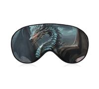 Cool Dragon Sleep Mask for Women Men, Soft Eye Mask with Adjustable Strap for Sleeping, Light Blocking Travel Blindfold for Nap Comfortable Eye Cover for Home Office