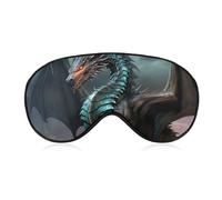 Cool Dragon Sleep Mask Light Block-Out Eye Mask for Side Sleeper Pressure-Free Soft Night Blindfold with Adjustable Strap Breathable Sleep Eye Cover for Travel