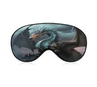 Cool Dragon Sleep Mask Personality Eye Sleep Shade Cover Comfortable Breathable Sleeping Blindfold Soft Comfortable Night Eye Cover Adjustable Band Eye Mask for Men Women
