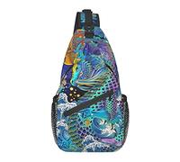 Cool Dragon Sling Bag Crossbody Backpack for Men Women, Durable Adjustable Gym Sport Travel Hiking Cycling Walking Daypack