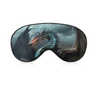 Cool Dragon Travel Eye Mask Blackout Eye Mask for Sleeping Airplane Eyemask with Adjustable Strap Sleep Masks for Women Men Soft Night Blindfold Eyemask