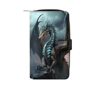 Cool Dragon Wallet Multifunctional Leather Wallets for Men Compact Long Wallet Credit Card Holder Passport Bag