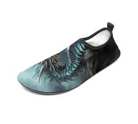 Cool Dragon Water Shoes for Men Women, Lightweight Stretch Swim Shoes with Anti-Slip Rubber Sole, Quick-Dry Aqua Socks for Pool, Beach, Surfing, Style, 14 Women/14 Men