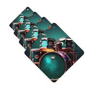 Cool Drum Set Car Air Freshener Cards for Women Men 4 Pack Cute Car Accessories Long Lasting Scent Car Diffuser Hanging Auto Aromatherapy Tablets Car Fresheners Gifts