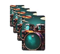 Cool Drum Set Car Air Freshener Cards for Women Men 4 Pack Cute Car Accessories Long Lasting Scent Car Diffuser Hanging Auto Aromatherapy Tablets Car Fresheners Gifts