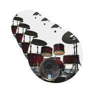 Cool Drum Set Car Air Fresheners 4 Pcs Round Shape Hanging Car Air Freshener Fragrance Scented Cards Auto Mirror Pendant Aromatherapy Tablets For Car Home Office Closet Bathroom