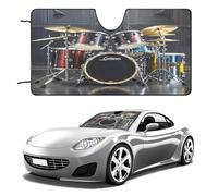 Cool Drum Set Car Windshield Sun Shade Thickened Automotive Glass Sunshade Foldable Sun Shade Keeps Your Vehicle Cool Universal Windshield Cover for Car Trucks SUV