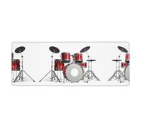 Cool Drum Set Computer Desk Pad, Non-Slip Surface Mat for Enhanced Gaming Performance and Office Productivity