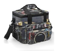 Cool Drum Set Cooler Bags Insulated Lightweight Lunch Cooler Pack Large Leakproof Camping Ice Chest Collapsible Sided Cooler Bags for Hiking Beach Travel Picnic