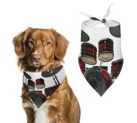 Cool Drum Set Dog Bandanas - Cute Pet Scarf for Dogs Cats Triangle Kerchief Bibs Soft Breathable Pet Bandanas Fashion Accessory for Puppy Small Medium Large Pets