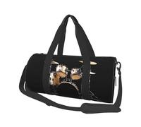 Cool Drum Set Duffle Bag With Shoes Compartment And Adjustable Strap,Foldable Travel Duffel Bags For Men Women,Waterproof Duffel Bags, Black, One Size