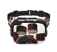 Cool Drum Set Fanny Pack Fashion Belt Bag Lightweight Waist Pouch With Adjustable Strap Crossbody Bags For Women Travel Sports Running