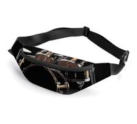 Cool Drum Set Fanny Packs with Zipper, Personalized Waist Bags with Multiple Pockets, Adjustable Sling Bag for Travel, Waterproof Belt Bag, Crossbody Bags for Unisex