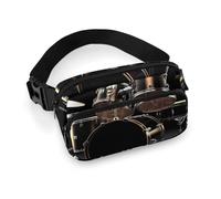 Cool Drum Set Fanny Packs with Zipper, Personalized Waist Bags with Multiple Pockets, Adjustable Sling Bag for Travel, Waterproof Belt Bag, Crossbody Bags