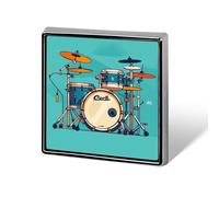 Cool Drum Set Lapel Pin for Men Brooches And Pins for Women Square Metal Badge for Shirts, Jackets, Hats | Durable Fashion Accessory & Gift for Men, Women, Events