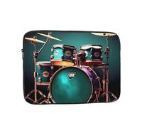 Cool Drum Set Laptop Case 17 inch, Shockproof Protective Computer Sleeve Cover Water Resistant Laptop Bag Carrying Tablet Cover Briefcase Handbags Gifts for Men Women