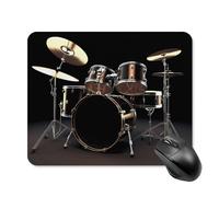 Cool Drum Set Mouse Pad - Non-Slip Rubber Base Ultra-Thin Desk Mat Waterproof & Portable Mousepad for Gaming, Office, Design 20 * 25cm