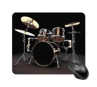 Cool Drum Set Mouse Pad - Non-Slip Rubber Base Ultra-Thin Desk Mat Waterproof & Portable Mousepad for Gaming, Office, Design 25 * 30cm