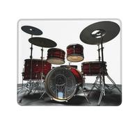 Cool Drum Set Mouse Pad Waterproof Gaming Mousepad for Office Computer Mousepads for Desk Pad with Non-Slip Rubber Base Washable Cloth Mouse Mat 7.9 x 9.5 in