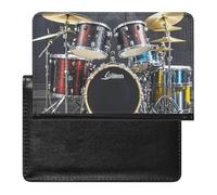 Cool Drum Set Passport Holder ID Card Protector Case Holder Travel Pack Unisex-adult Waterproof Passport