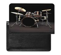 Cool Drum Set Passport Holder Vaccine Card Holder Travel Document Organizer Credit Card Organizer for Women/Men