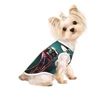 Cool Drum Set Print Dog Cat T-Shirt, Cute Breathable Tank Top For Small Puppy Kitten Indoor Outdoor Wear