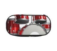 Cool Drum Set Print Pencil Pouch for Kids Fun Pencil Case Pouch for Girls Large Pen Case with Zipper, Portable Pencil Bag Holder for School Sudent Teacher Stationery