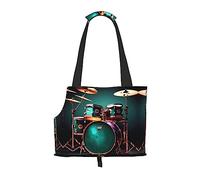 Cool Drum Set print Puppy Carrier Walking Dog Bags Pets Dogs Carrier Bags for small Dogs and Cat and Rabbit