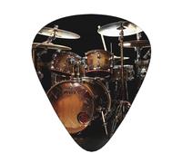 Cool Drum Set Printed Custom 12 Pieces Guitar Pick In A Box,The Pick Makes Sound Clear, Ukulele, Electric Bass (0.46 0.71 0.96mm)