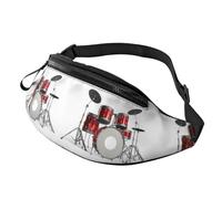 Cool Drum Set Unisex Sport Casual Crossbody Sling Bag, Lightweight Adjustable Chest Pack with Headphone Jack, Durable Polyester Fabric (All-Over Print)