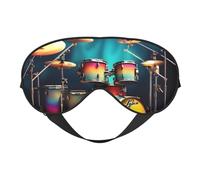 Cool Drums Set Print Comfortable Sleep Eye Mask Men Women Lightweight Travel Nap Meditation Yoga Work