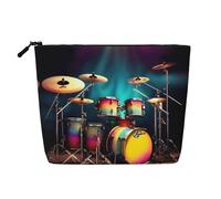 Cool Drums Set Print Makeup Bag Travel Toiletry Bag,Travel Makeup Bag,Portable Women Makeup Organizer Case