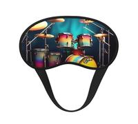 Cool Drums Set Print Sleep Mask for Side Sleepers Cute Blackout Eye Mask Shades Cover for Home or Travel