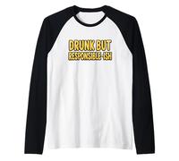 Cool Drunk Night Costume with Funny Speech Raglan Baseball Tee
