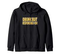 Cool Drunk Night Costume with Funny Speech Zip Hoodie
