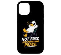 Cool Duck Not Busy Just Prioritizing Peace Case for iPhone 12/12 Pro