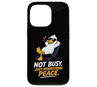 Cool Duck Not Busy Just Prioritizing Peace Case for iPhone 13 Pro