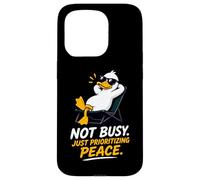 Cool Duck Not Busy Just Prioritizing Peace Case for iPhone 15 Pro