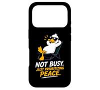 Cool Duck Not Busy Just Prioritizing Peace Case for iPhone 17 Pro
