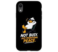 Cool Duck Not Busy Just Prioritizing Peace Case for iPhone XR