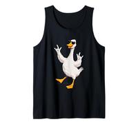 Cool Duck Rock Hand Sign Sunglasses Funny Bird Graphic and Tank Top