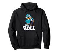 Cool Duck Skateboard Roll Graphic Pullover Hoodie